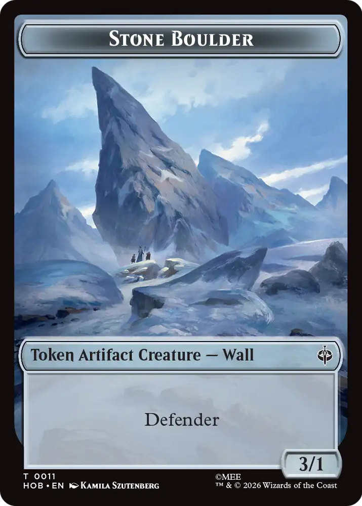 Stone Boulder // Bear Double-Sided Token [The Hobbit Tokens]