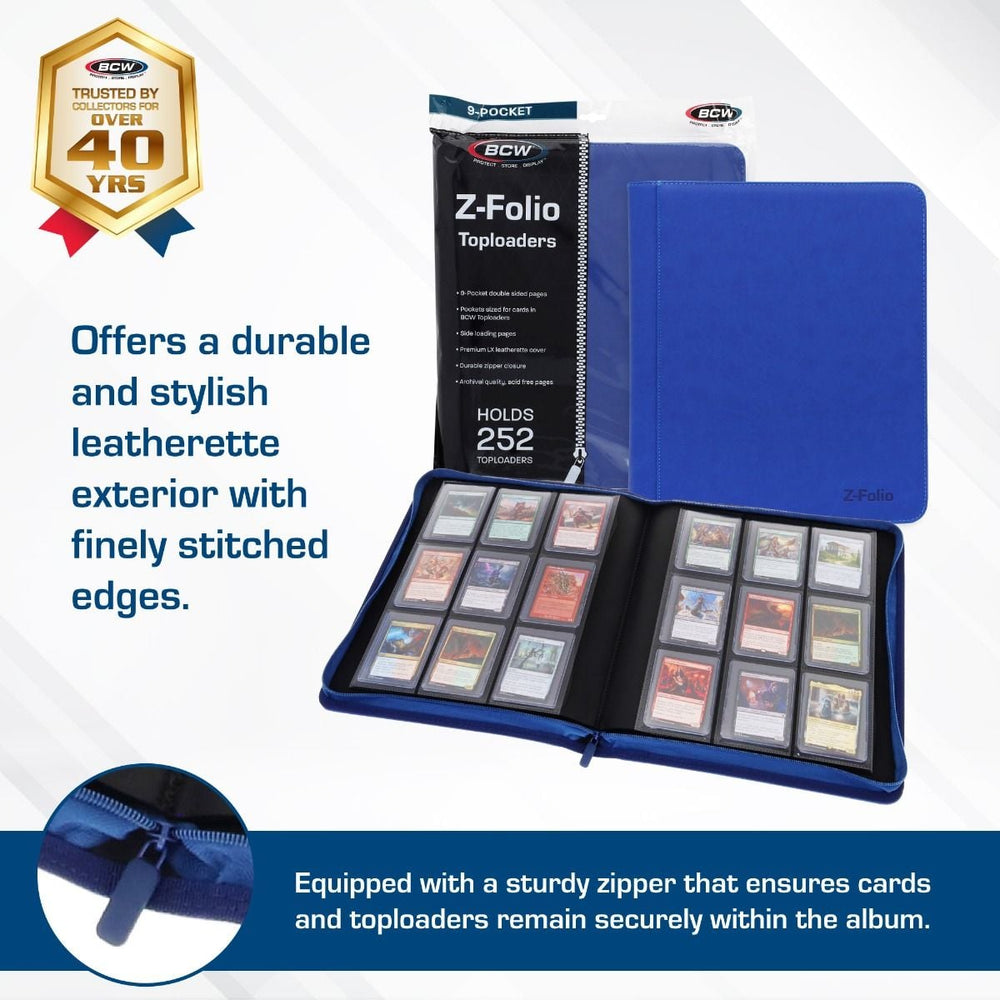 Z-Folio 9-Pocket Album - Toploaders - Blue