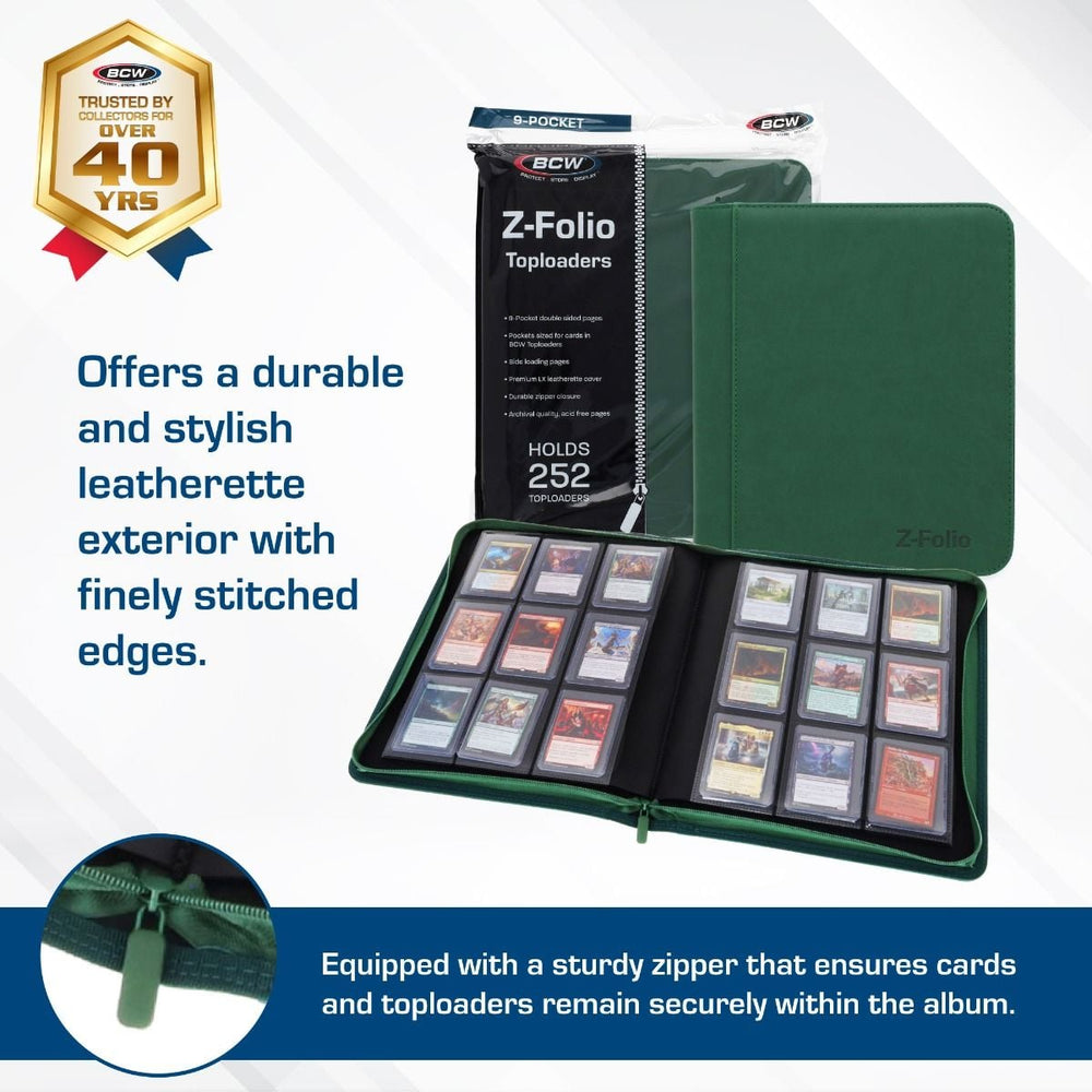 Z-Folio 9-Pocket Album - Toploaders - Green