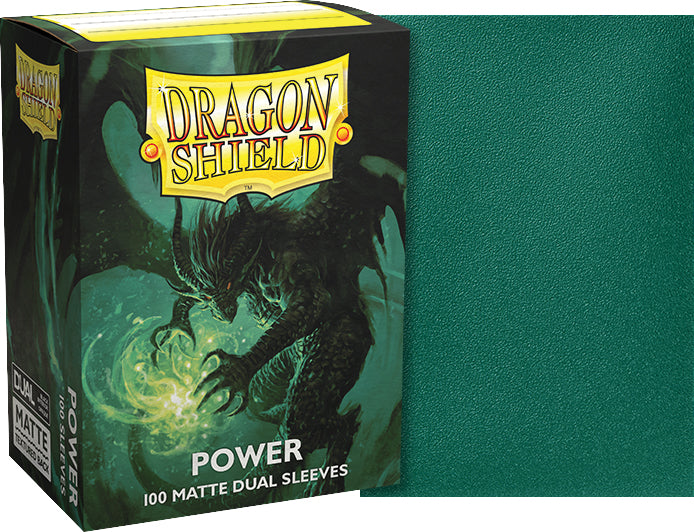 Dragon Shields: (100) Matte Dual - Metallic Green / Power (DISPLAY 10)