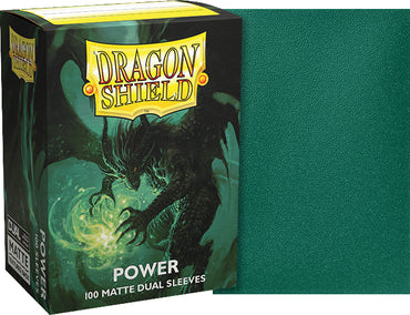 Dragon Shields: (100) Matte Dual - Metallic Green / Power (DISPLAY 10)