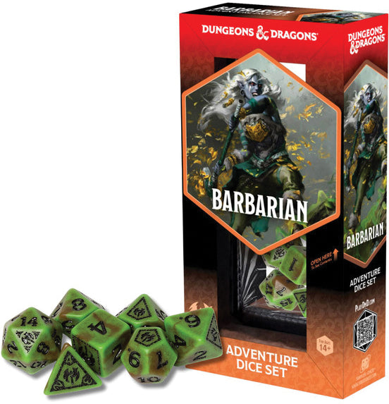 Dungeons & Dragons: Adventure Dice - Barbarian Green & Brown
