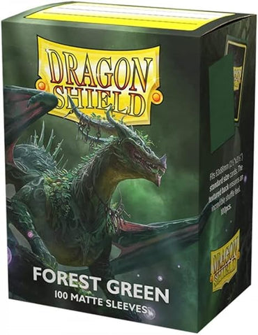 Dragon Shields: (100) Matte - Forest Green (DISPLAY 10)