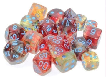 Nebula: Polyhedral Primary/blue Luminary 7-Die Set