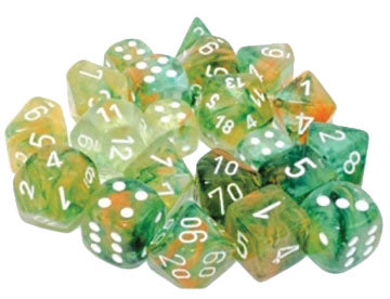 Nebula: Polyhedral Spring/white Luminary 7-Die Set