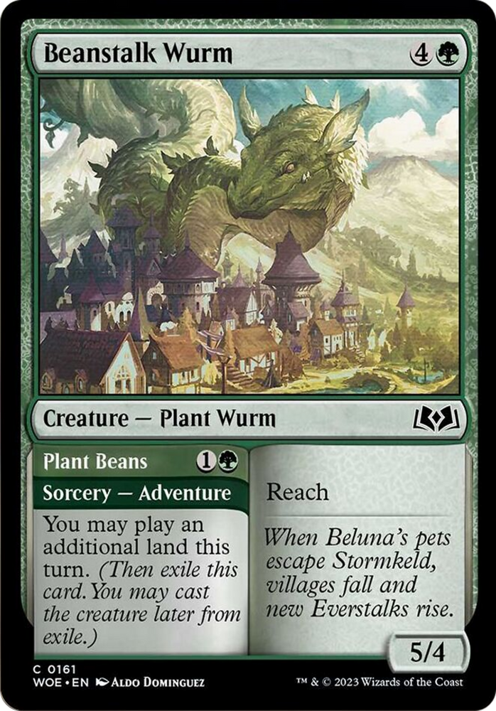 Beanstalk Wurm // Plant Beans [Wilds of Eldraine]