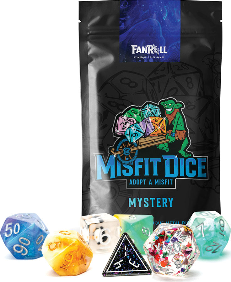Mystery Misfit Resin Polyhedral Dice Set (7) (DISPLAY 12)