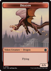 Dragon (0008) // Dragon (0009) Double-Sided Token [Foundations Commander Tokens]