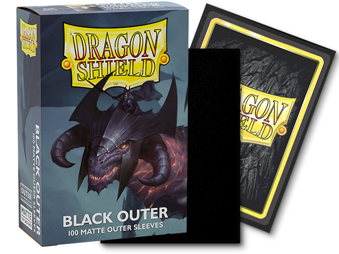 Dragon Shields: (100) Outer Sleeves - Matte Black