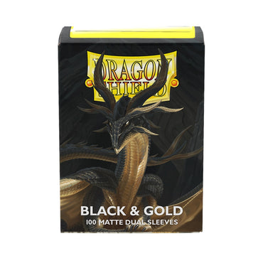 Dragon Shields: Standard Matte Dual - Black & Gold 100CT
