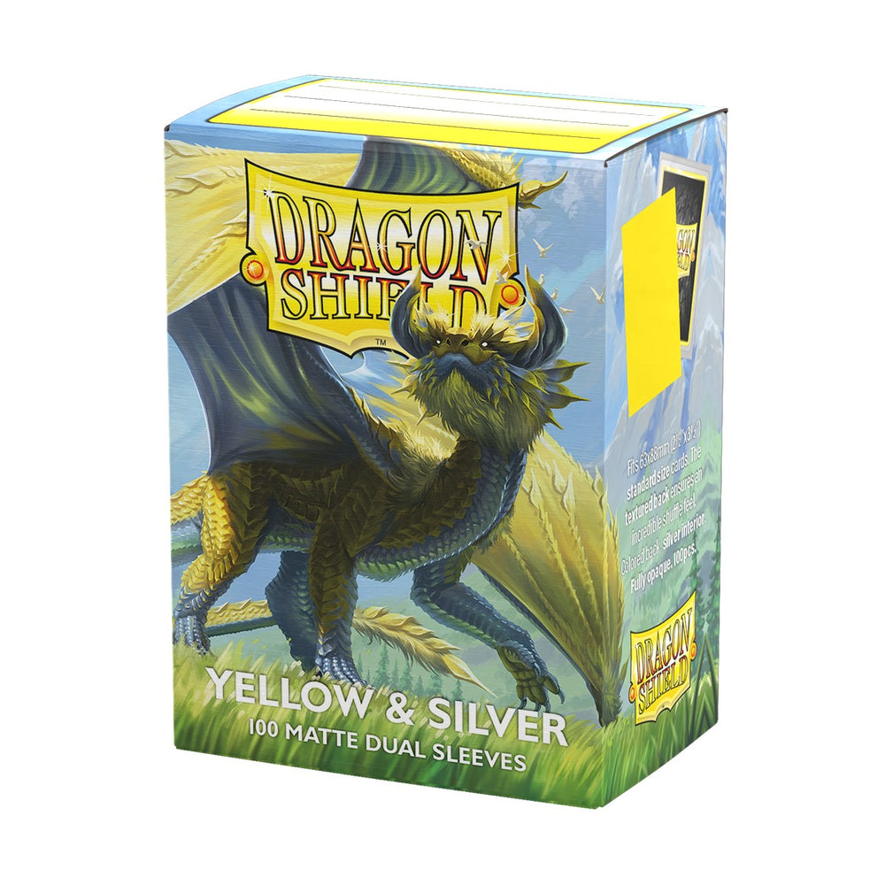 Dragon Shields: Standard Matte Dual - Yellow & Silver 100CT