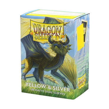 Dragon Shields: Standard Matte Dual - Yellow & Silver 100CT