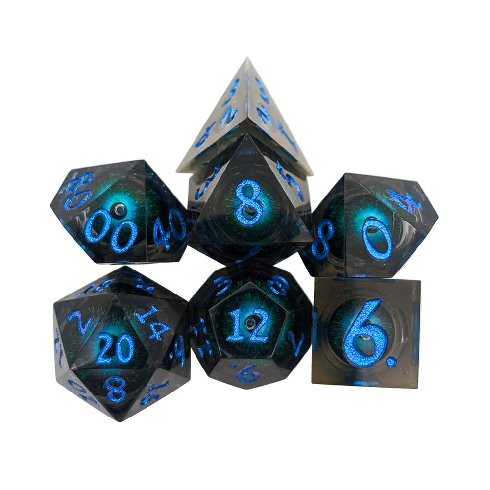 MDG: Hydra Eye Blue Liquid Core Dice Set