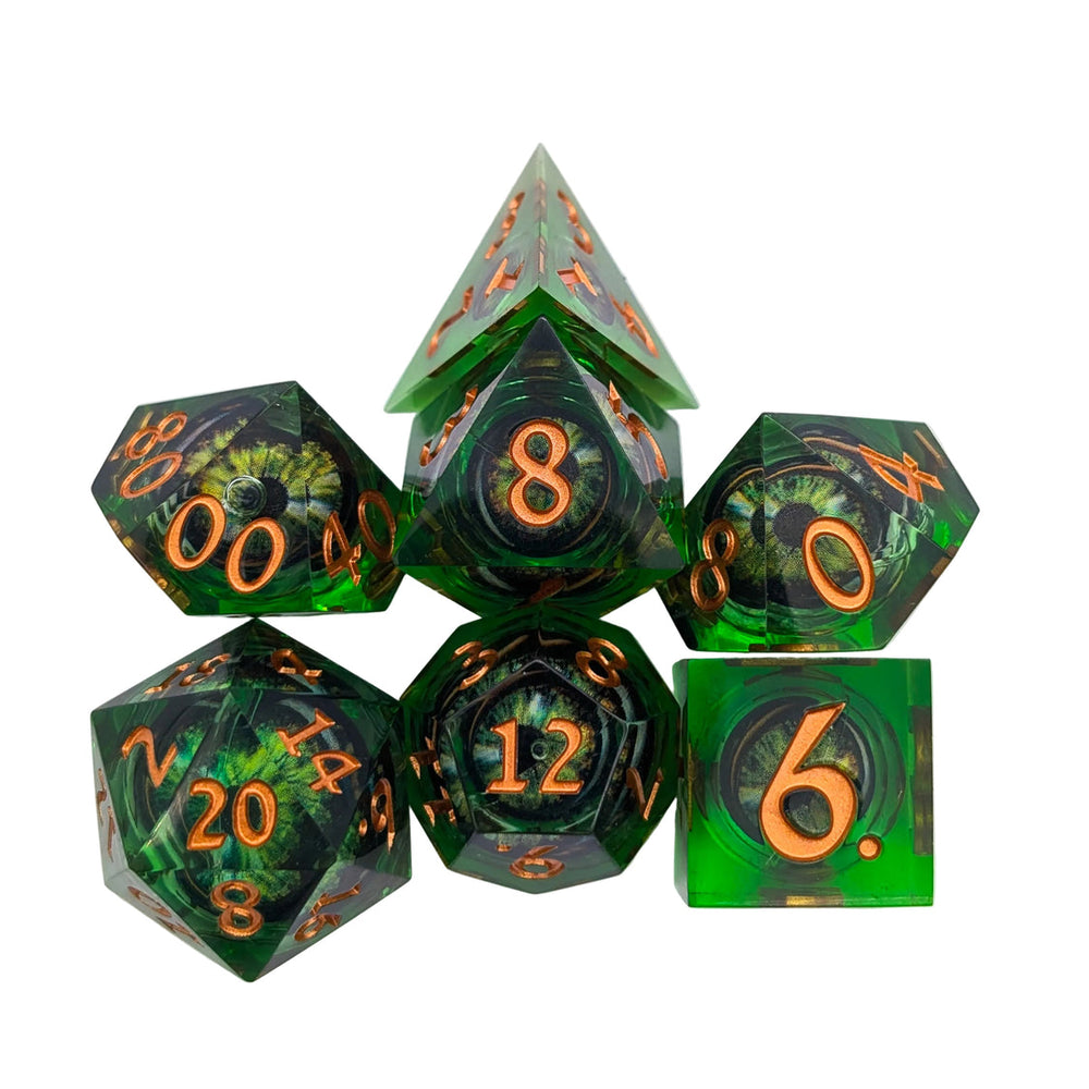 MDG: Hydra Eye Green Liquid Core Dice Set