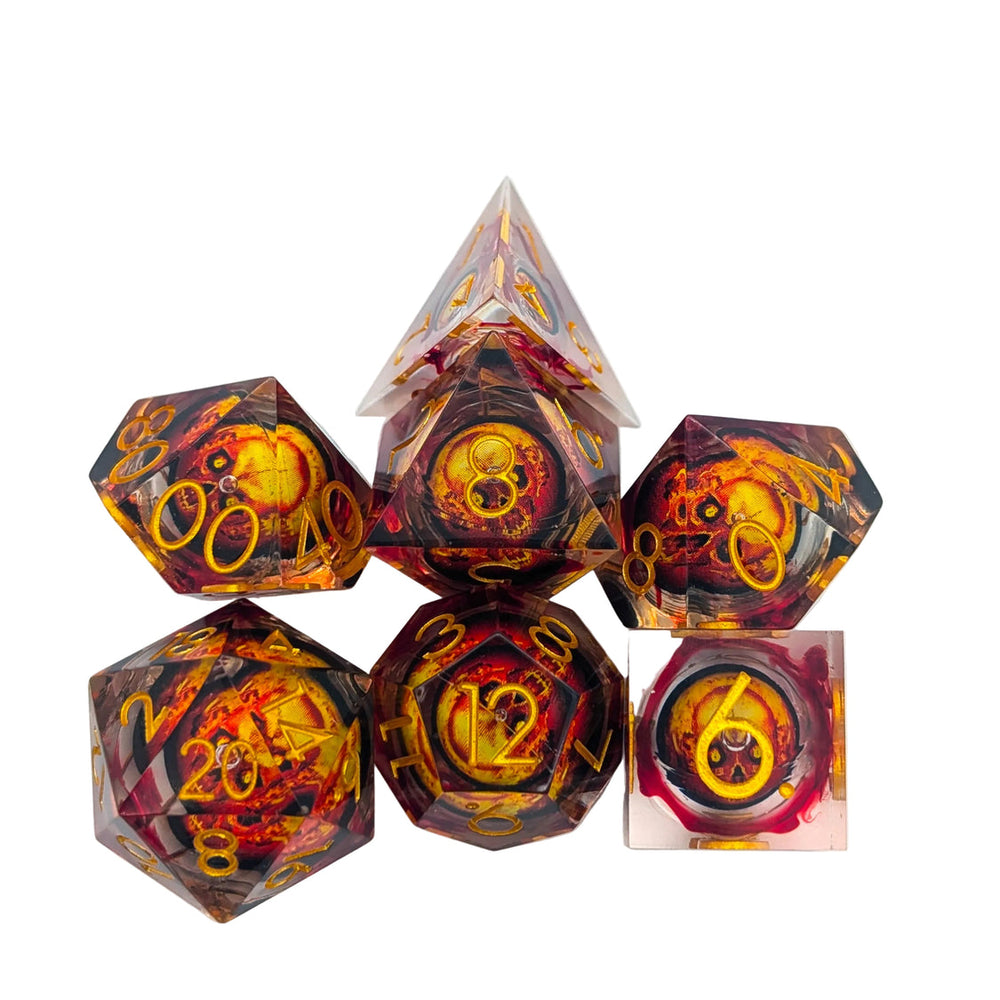 MDG: Skull Flame Liquid Core Dice Set