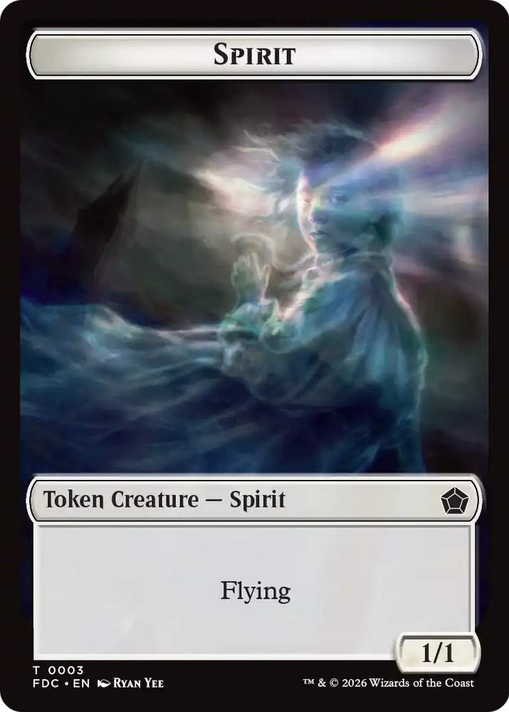 Spirit // Clue Double-Sided Token [Foundations Commander Tokens]