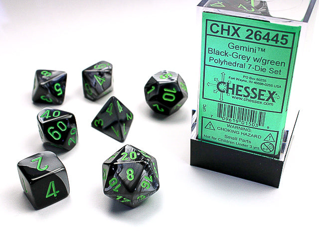 GEMINI 7-DIE SET BLACK-GREY/GREEN